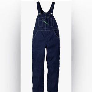 SOLD Key Apparel Men's Garment Washed Zip Fly Denim Bib Overalls - Indigo Blue